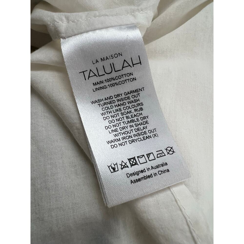 La Maison Talulah Floral Eyelet Beaded Cutout Mini Dress Size S - Picture 4 of 12